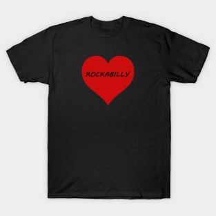 Rockabilly Lover's Retro Classic Heart T-Shirt